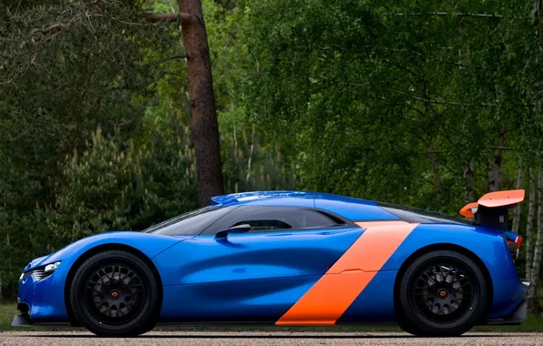 Picture Concept, blue, Renault, side view, Reno, Alpine, A110-50