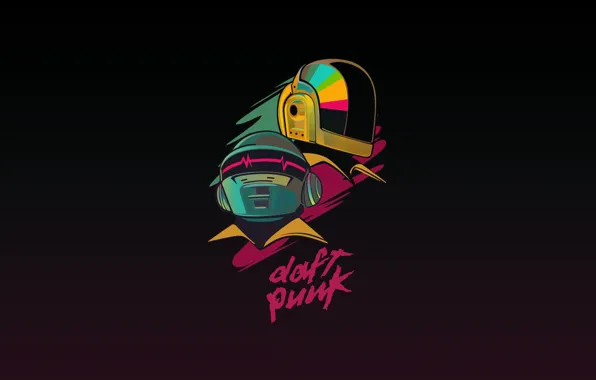 Picture Minimalism, Music, Background, Daft Punk, Thomas Bangalter, Daft Punk, Mask, Guy Manuel de Homem Christo