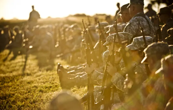 Weapons, army, soldiers