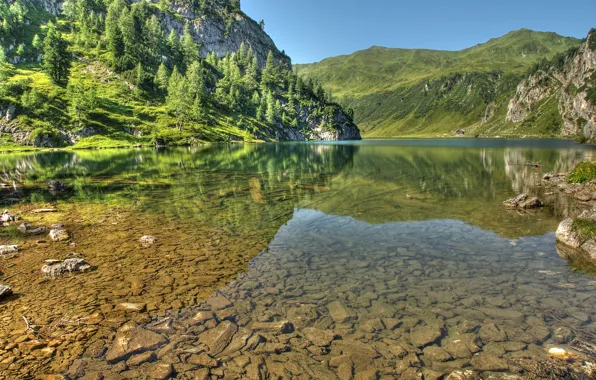 Picture mountains, lake, Austria, Alps, Austria, Republic Of Austria