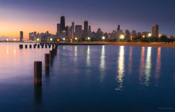 Picture skyscrapers, Chicago, USA, Chicago, megapolis, illinois, Michigan