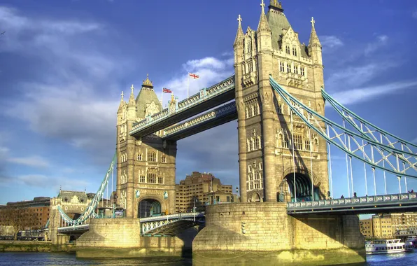 Picture bridge, London, architecture, Tower