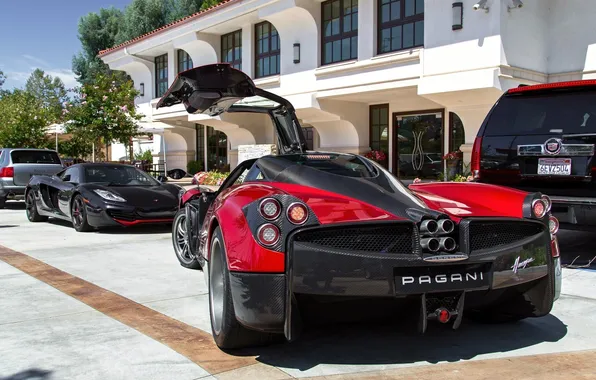 Picture McLaren, the door, Pagani, MP4-12C, back, supercars, To huayr, bagani