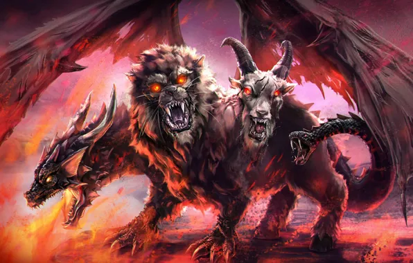 Being, Dragon, Fire, Monster, Wings, Leo, Fantasy, Dragon