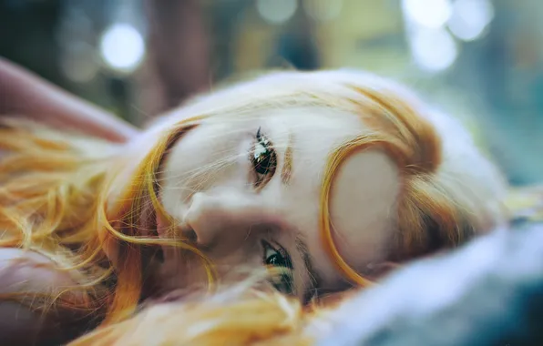 Eyes, look, girl, hair