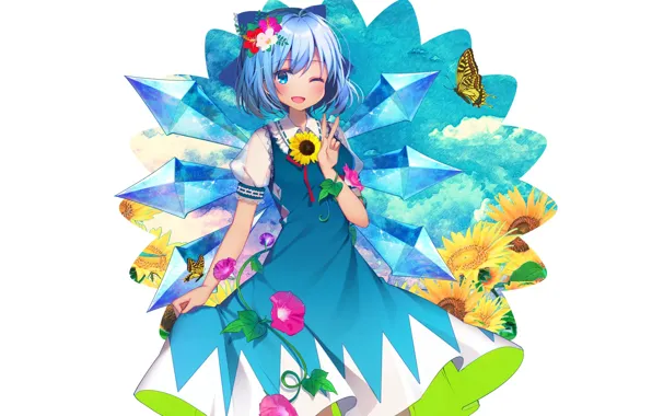 Flowers, art, girl, Touhou, Touhou, Touhou