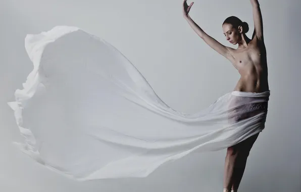 Chest, pose, the wind, naked, body, train, legs, ballerina