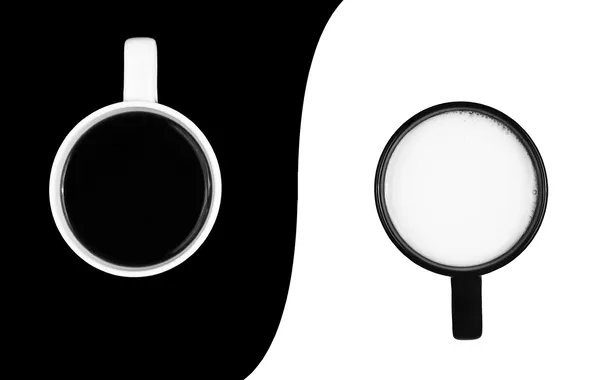 Picture white, black, Cup, Yin, Yang