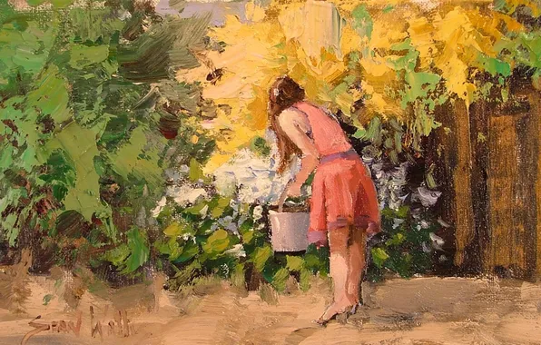 Art, Sean Wallis, Picking Flowers