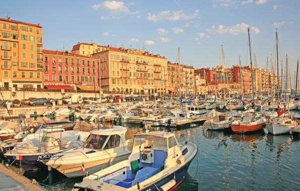 The city, France, Marina, France, Cote D'azur, Nice, Nice, Mediterranean sea