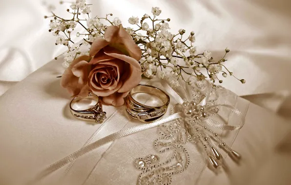 Bouquet, ring, wedding