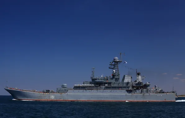 The black sea, Azov, large landing ship
