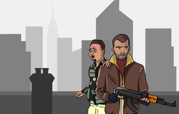 Picture Kalash, Grand Theft Auto IV, Niko Bellic, Liberty City, Roman Bellic