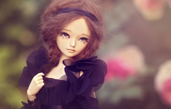 Picture look, toy, doll, dress, brunette