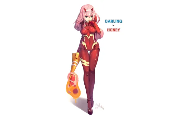 Girl, art, Flirty, 002, Darling In The Frankxx, Cute in France, Zero Two