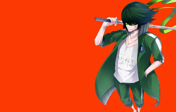 Guy, red background, Kill La Kill, My Long Sanageya, Smash slash