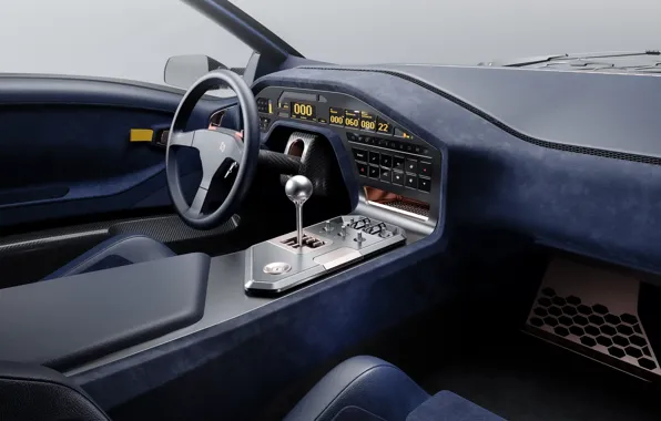 Lamborghini, retro, Diablo, car interior, Lamborghini Diablo Eccentrica Restomod