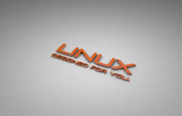 Picture orange, grey, the inscription, Linux, Linux