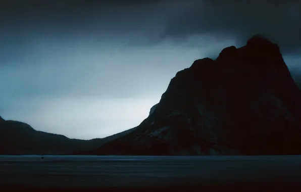 Storm, sea, mountain, darkness
