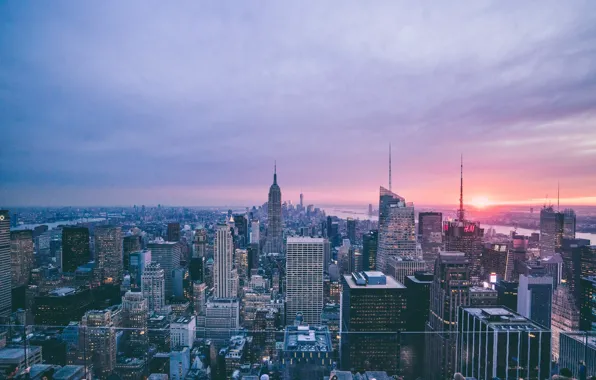 Lights, lights, skyscrapers, new york, new York, skyscrapers