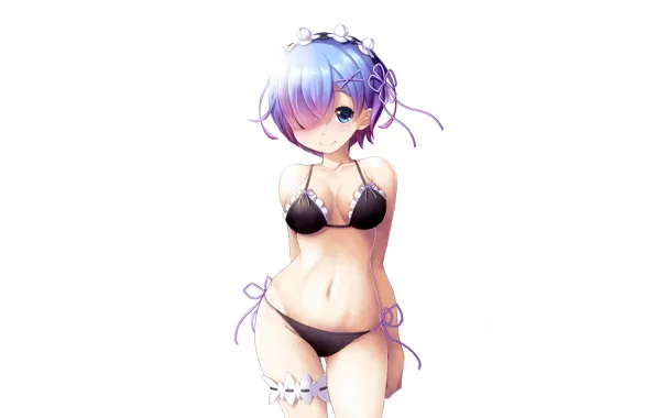 Girl, sexy, cleavage, boobs, anime, beautiful, short hair, pretty