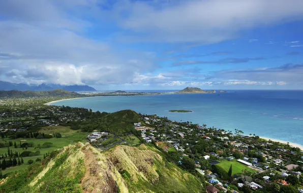 Sea, the sky, mountains, home