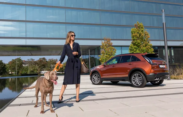 Cadillac, Girl, Dog, Crossover, Cadillac XT4