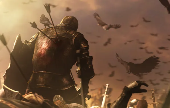 Wallpaper rpg, death, warrior, dark souls 2 for mobile and desktop