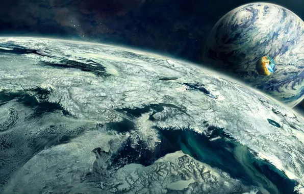 Space, planet, art