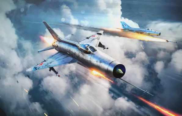 The sky, clouds, war, the plane, aircraft, War Thunder, Warplane