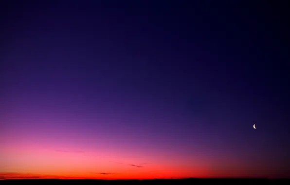The sky, sunset, the moon, 152