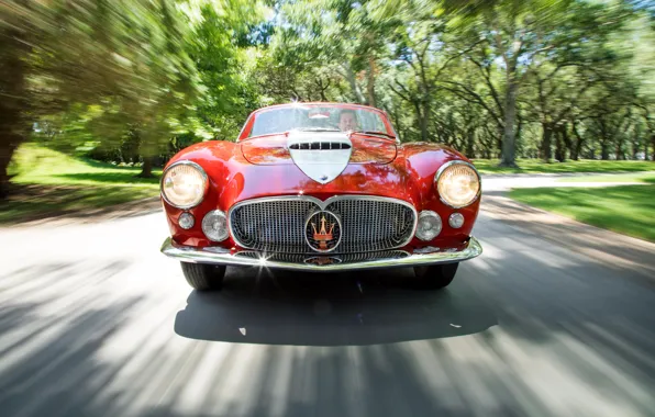 Maserati, Speed, Bumper, Lights, Classic, Chrome, 1956, Classic car