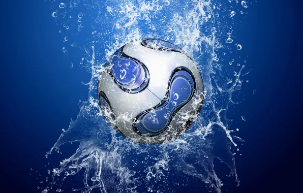 Water, drops, the ball