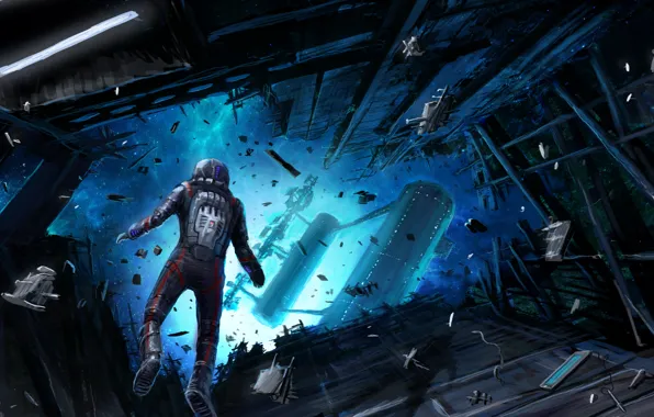 Picture space, fiction, the suit, destruction