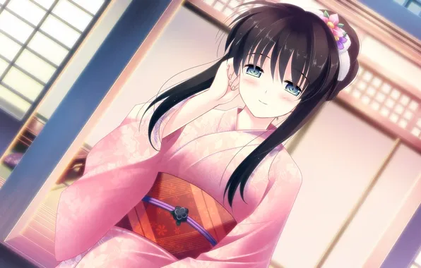 Picture look, girl, kimono