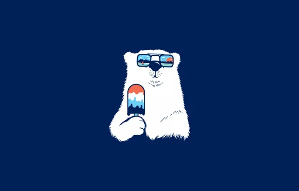 Minimalism, Style, Bear, Background, Art, Art, Style, Background