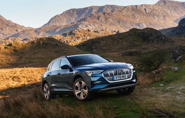 Audi, E-Tron, the mountainous terrain, 2019, UK version