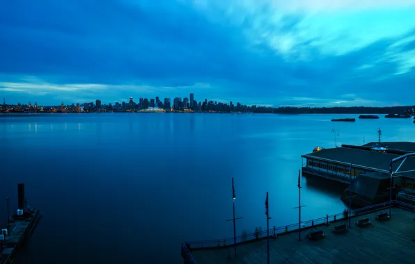 The city, home, the evening, North Vancouver, Lonsdale Quay