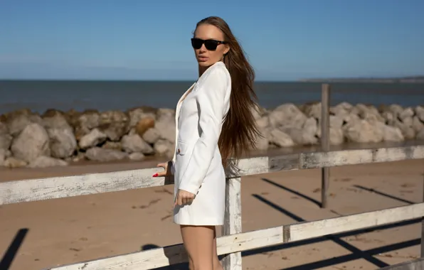 Beach, long hair, model, gorgeous, photoshoot, posing, beautiful face, outdoors