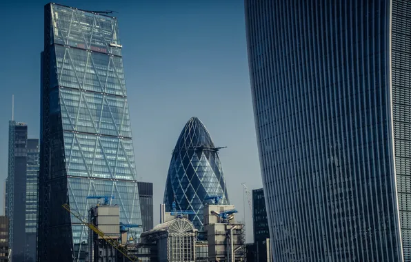 City, the city, street, view, building, England, London, cucumber