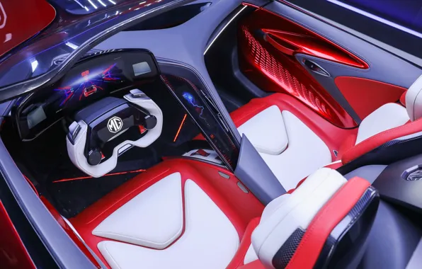 Concept, technology, Roadster, sports car, display, exterior, the interior of the car, MG Cyberstar