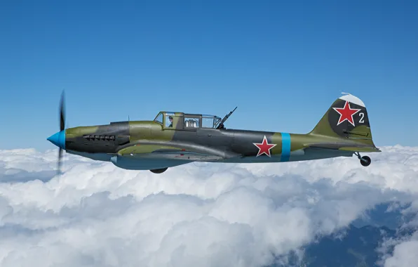 Picture The plane, The Second World War, Il-2, Attack, Il-2M3, THE RED ARMY AIR FORCE