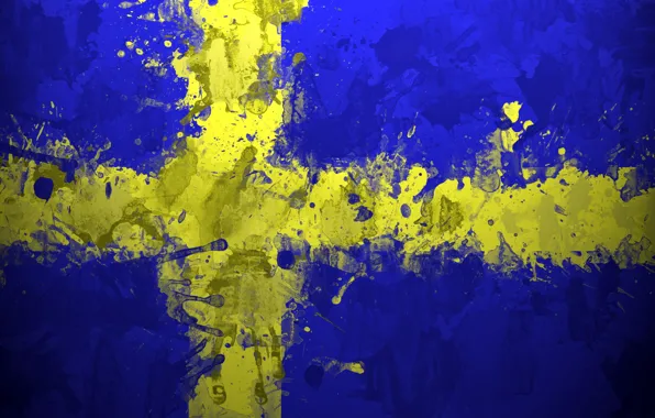 Paint, flag, Sweden, Sweden, Sverige