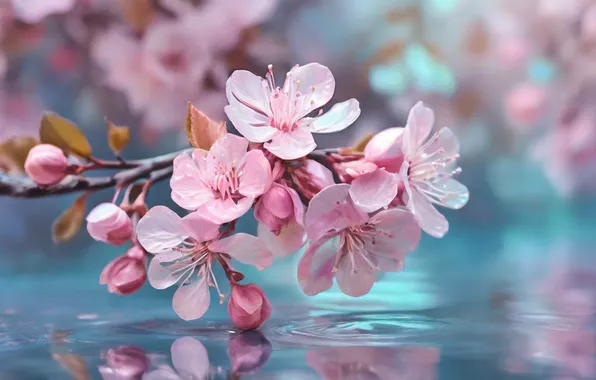 Flowers, spring, sunshine, flowering, pink, blossom, flowers, cherry
