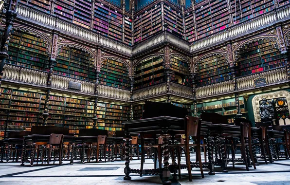Style, books, tables, library, Brazil, Rio de Janeiro