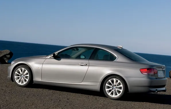 Sea, stone, BMW, Coupe