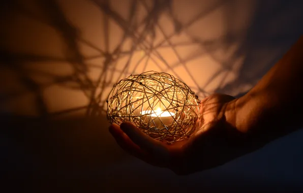 Picture light, heat, fire, candle, shadow, Hand, flashlight, lamp