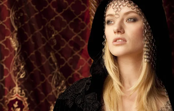 Model, blonde, hood, mail, tatiana, titania lynn