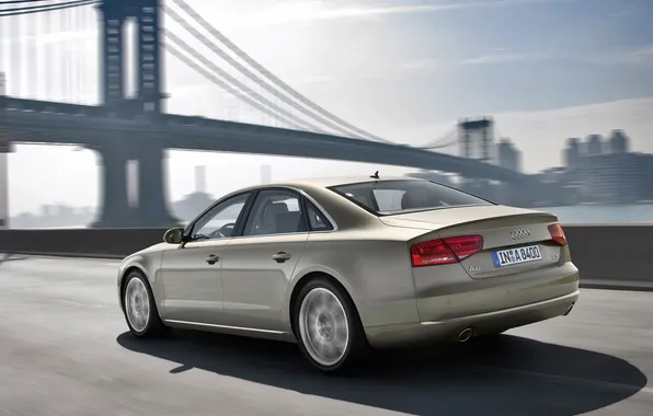 Bridge, the city, Audi, Audi, A8 2012