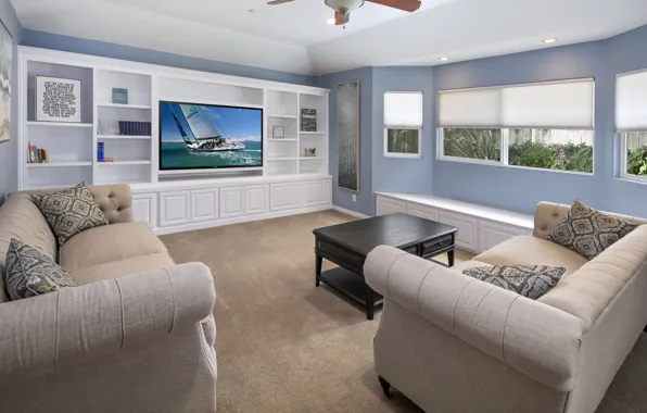 Picture room, sofa, furniture, TV, window, design, living room, room